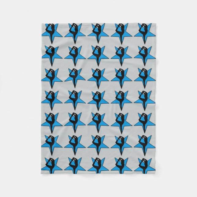 Couverture bleue d'ouatine de pom-pom girl (Devant)