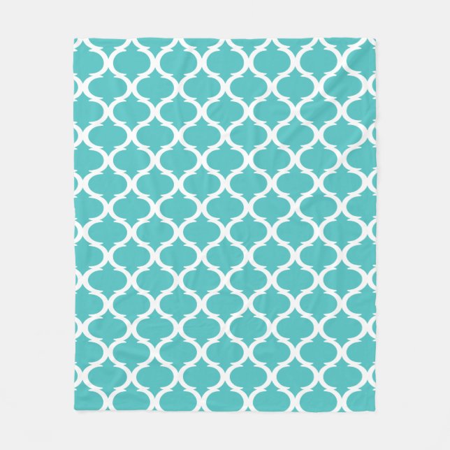 Couverture bleue d'ouatine modelée par Marocain (Devant)