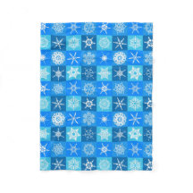 Couverture bleue et blanche d'ouatine de flocon de