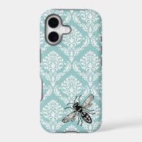 Couverture bleue vintage d'iPhone de frelon