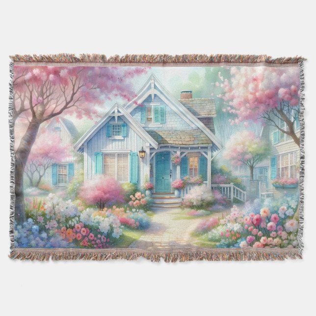 Couverture Blossom Lane Blue Cottage Garden (Devant)