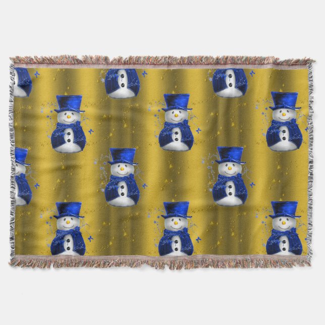 Couverture Blue Snowman sur Gold Christmas (Devant)