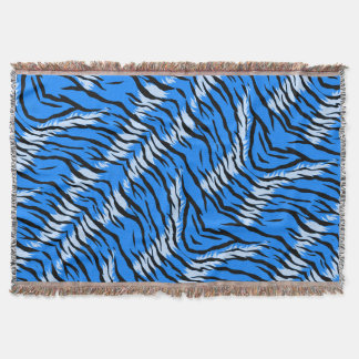 Couverture Blue Tiger Animal Skin Pattern Design 