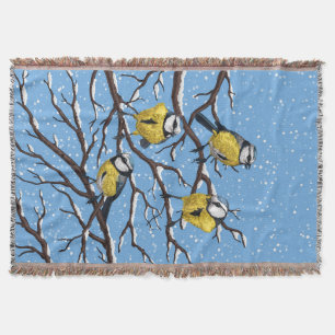 Couverture Blue tit birds en hiver