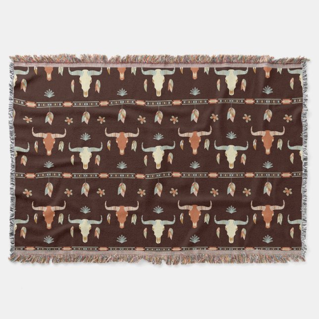 Couverture Boho Steer Motif (Devant)