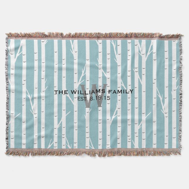 Couverture Bois-bouleau Monogrammé Lot (Devant)