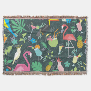 Couverture Boissons D'Oiseaux Tropicaux : Vibrant Sans Fil.