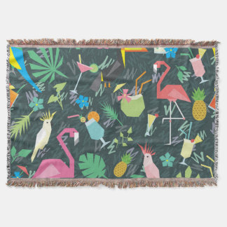 Couverture Boissons D'Oiseaux Tropicaux : Vibrant Sans Fil.