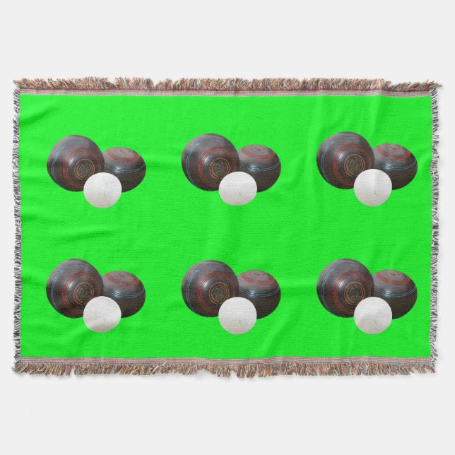 Couverture Boules De Pelouse vintages Sur Vert, (Devant)