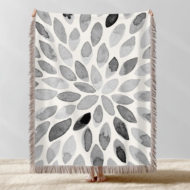Couverture Boutons de brosse d'aquarelle - noir et blanc (Créateur téléchargé)