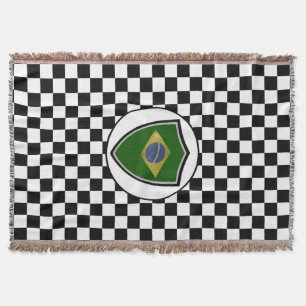 Couverture Brazilian flag throw blanket