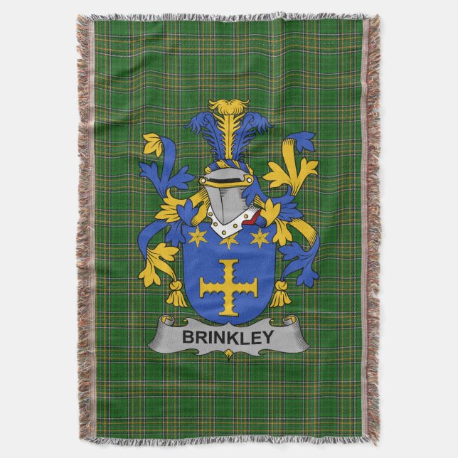 Couverture Brinkley Manteau d'armoiries irlandaises Family Cr (devant Vertical)