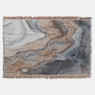 Couverture Bronze doux, gris et crème marbré