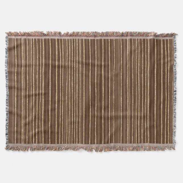 Couverture Brown Gold Stripes Christmas (Devant)