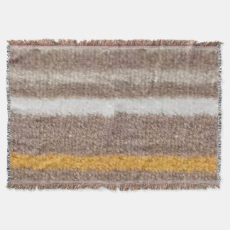 Couverture Brown, jaune, blanc rayures