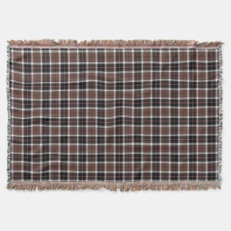Couverture Brown Plaid Throw Blanket