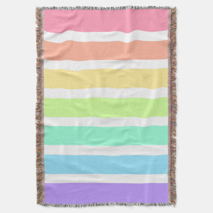 Couverture Bubblegum arc-en-ciel et bandes blanches
