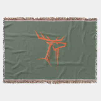 Couverture Buck Hunter Orange et Camo Green Blanket