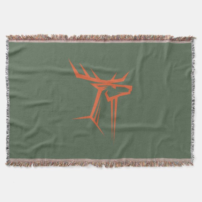 Couverture Buck Hunter Orange et Camo Green Blanket (Devant)