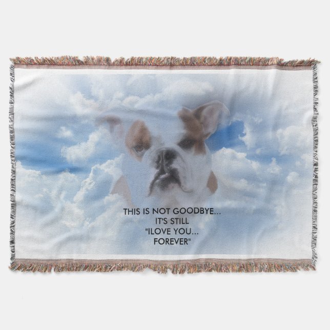 Couverture Bulldog animal de compagnie avec le ciel nuages Sy (Devant)