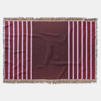 Couverture Burgundy Exotic Faux Snake Leather Linear Stripe