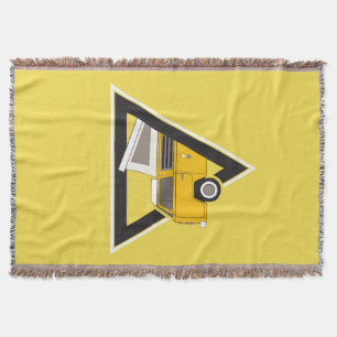 Couverture bus jaune classique triangle