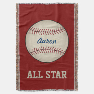Couverture Cadeau cadeau personnalisé de base-ball rouge