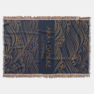 Couverture Cadeau de mariage personnalisé japonais de motif