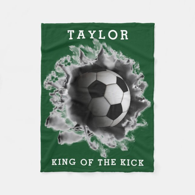 Couverture cadeau de soccer personnalisée (Devant)