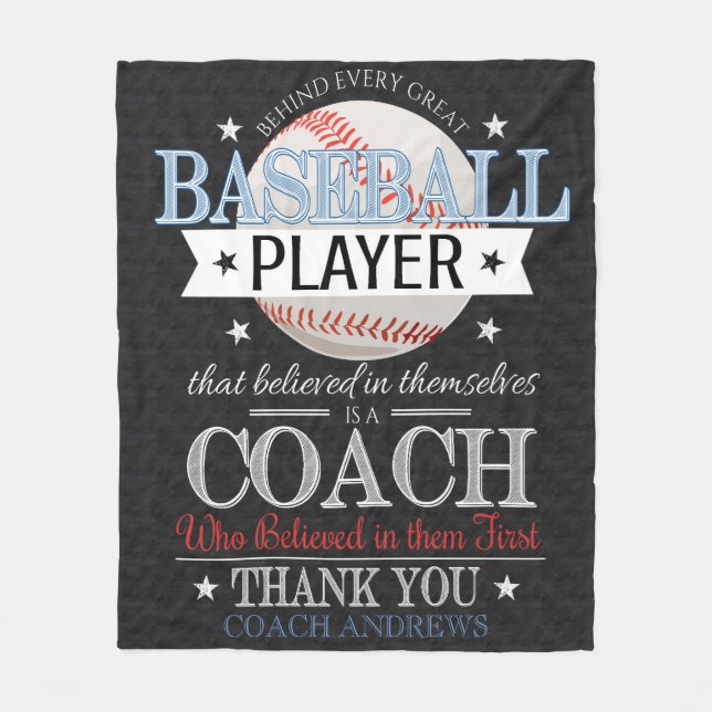 Couverture cadeau Merci entraîneur de baseball (Devant)