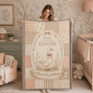 Couverture Cadeau Personnalisé Petite Oie Bébé Fille