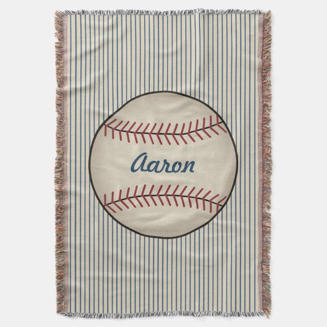 Couverture Cadeau personnalisé Vintage Sports de base-ball (devant Vertical)