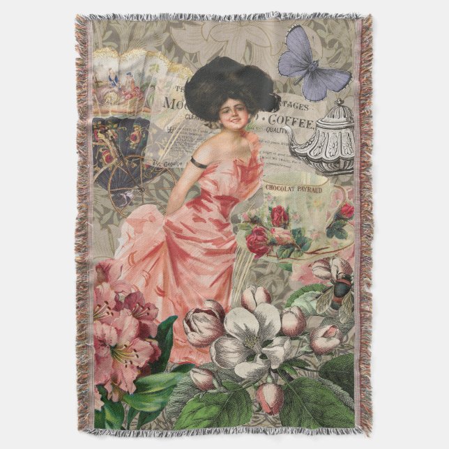 Couverture Café Lady Victorian Femme Rose Classy (devant Vertical)