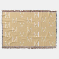 Camel monogramme kaki personnalisé lettre initiale