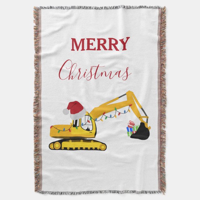 Couverture Camion de construction de l'excavatrice de Noël (devant Vertical)