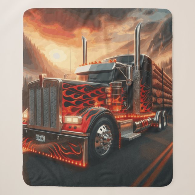 Couverture camion design  sherpa blanket (Front)