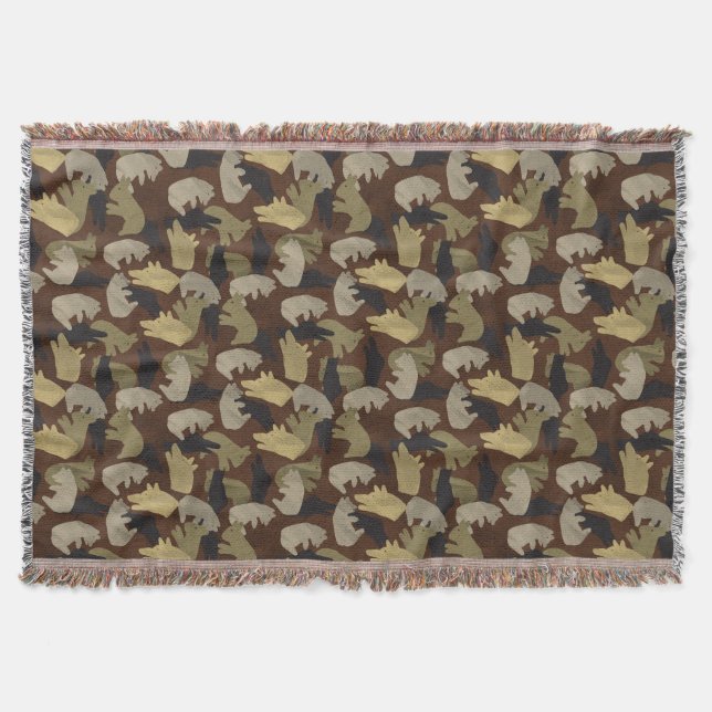 Couverture Camouflage animal Silhouette Brown (Devant)