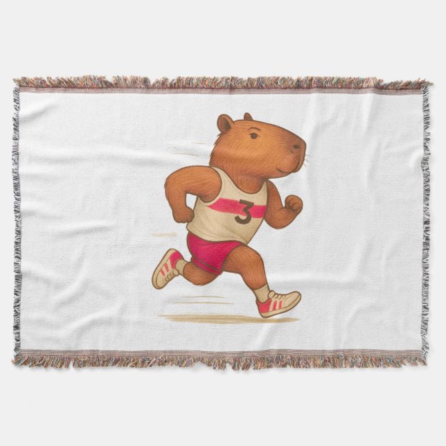Couverture capybara soccer sport animal capybara athlet (Devant)