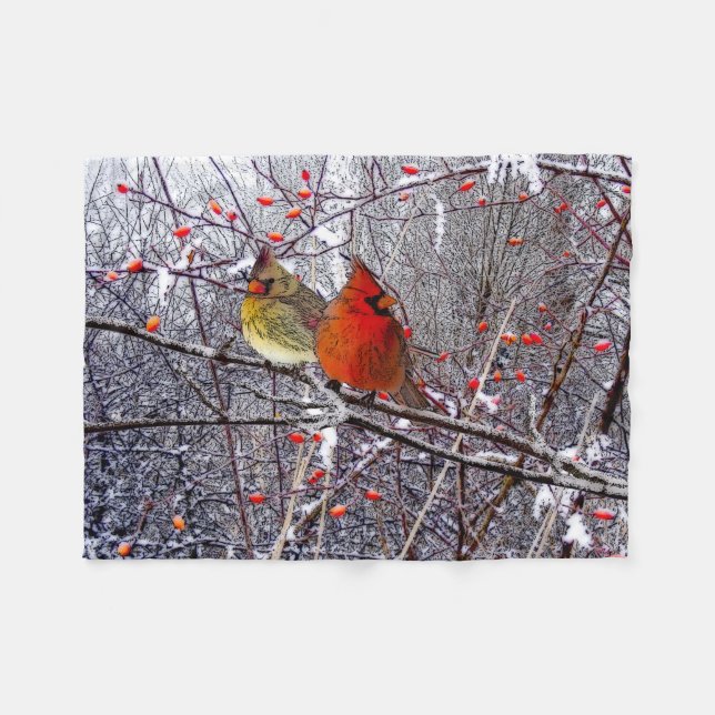 Couverture cardinale d'ouatine de forêt (Devant (Horizontal))