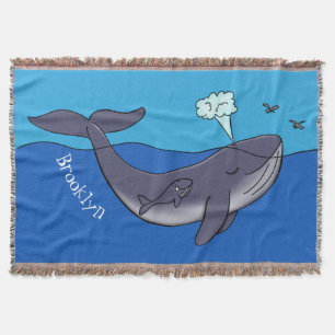 Couverture Caricature de baleine mignonne et de baleine de ve