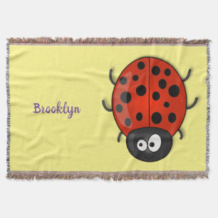 Couverture Caricature de coccinelle rouge joyeux