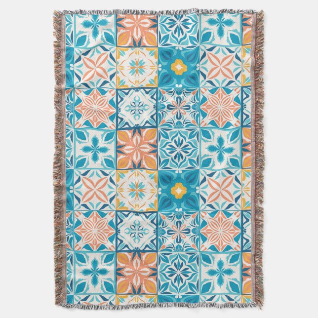 Couverture Carrelage orange et bleu (devant Vertical)