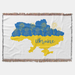Couverture Carte de l'Ukraine avec tournesol et drapeau ukrai