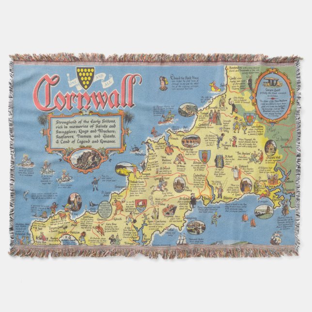 Couverture Carte des Cornouailles, Angleterre (Devant)