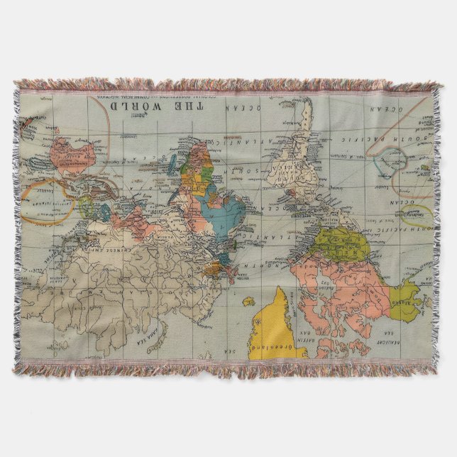 Couverture carte du monde vintage (Devant)