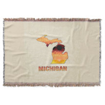 Carte MICHIGAN de parchemin de mosaïque de