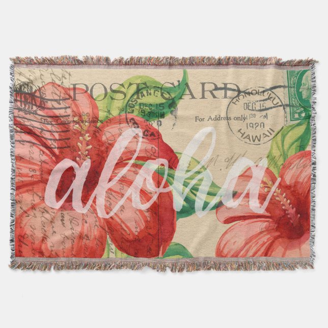 Couverture Carte postale vintage Hawaii Hibiscus (Devant)