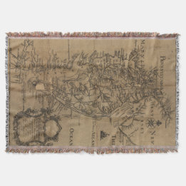 Couverture Carte vintage de la baie de chesapeake (1778)