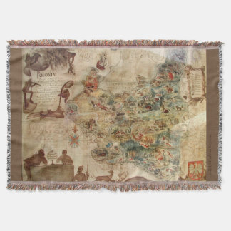 Couverture CARTE vintage DE LA POLOGNE