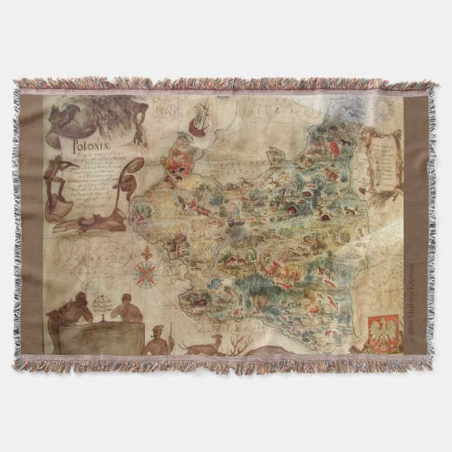 Couverture CARTE vintage DE LA POLOGNE (Devant)